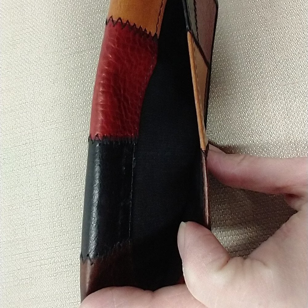 Pelle Studio Patchwork Leather Checkbook Cover - image 3